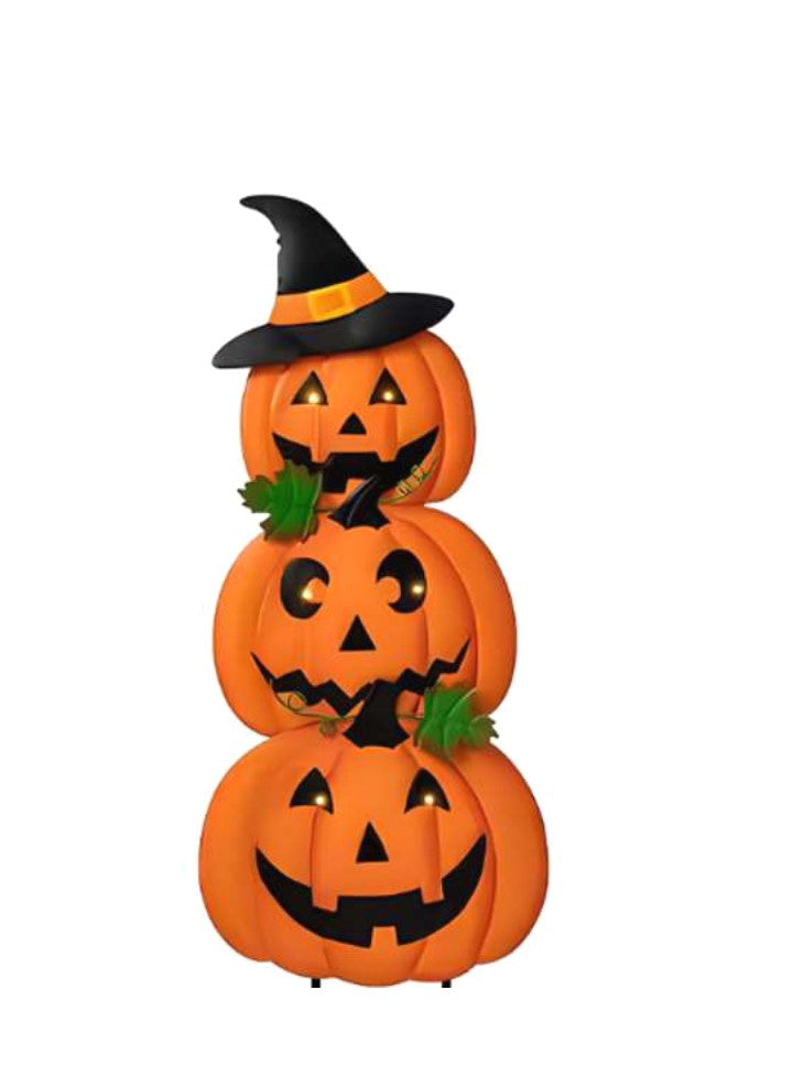 SJ Creations Fall, Halloween Orange Stacked Jack-o-Lantern Hand Wash, 15 fl oz Spooky Orange