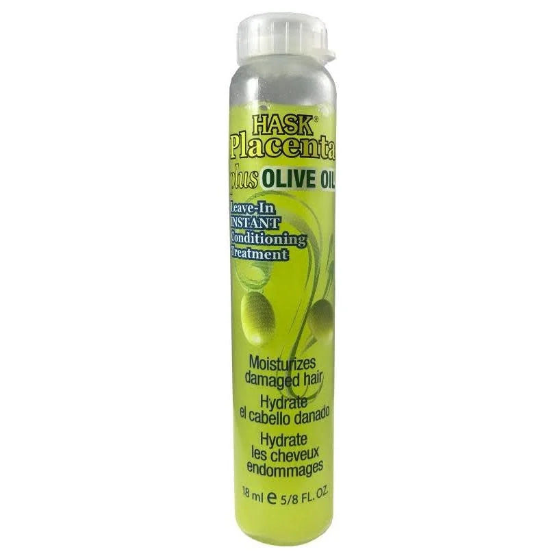 Hask Vials Placenta Olive Oil+ Leave-In (18in) Display