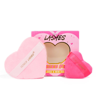 MCoBeauty Mini Heart Powder Puff, 2 count