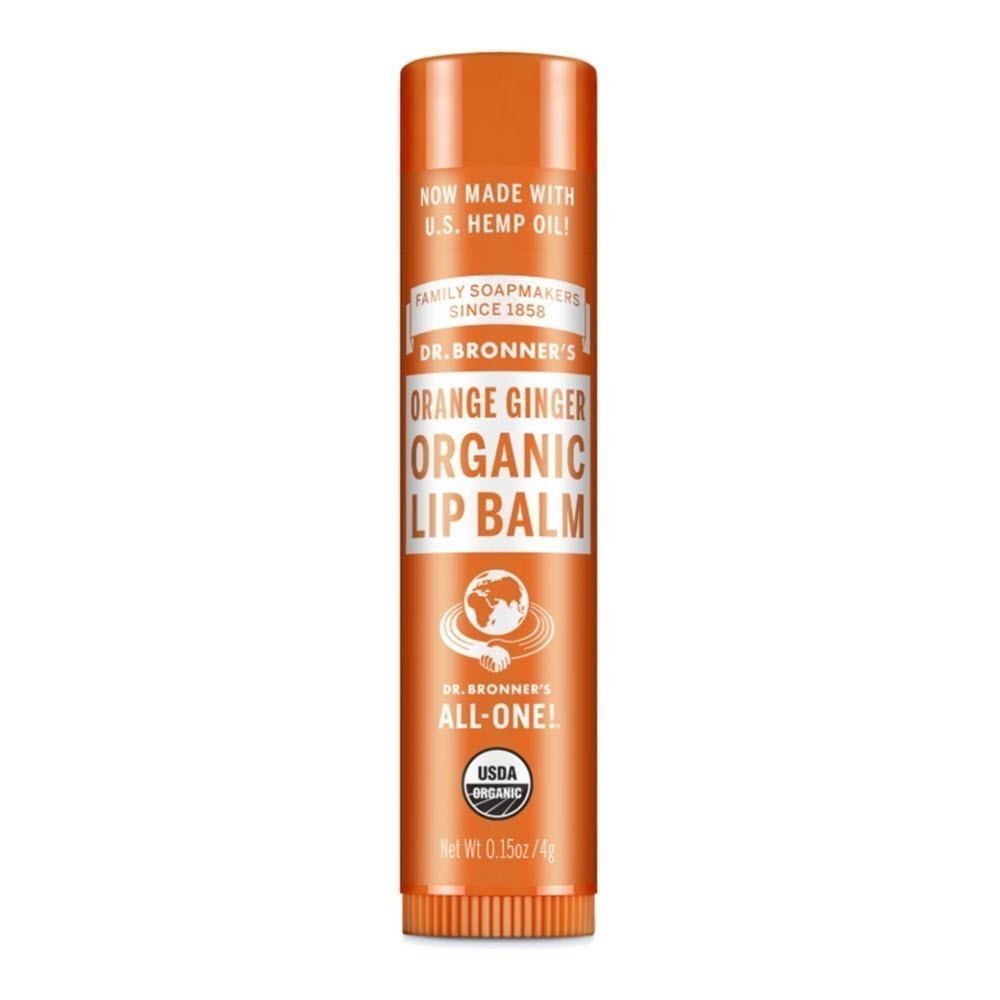 Dr. Bronners Organic Lip Balm Orange Ginger 0.15oz (12in)
