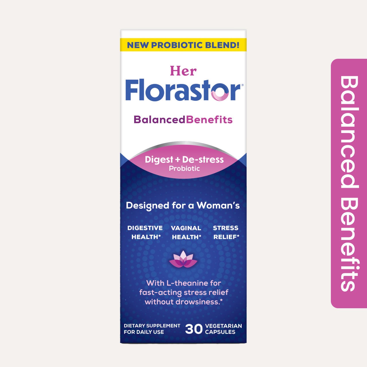 FLORASTOR HER DIGEST+DESTRESS CAP 30CT