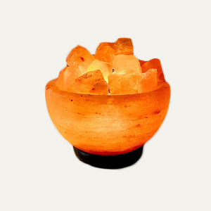 HIMALAYAN SALT SALT FIRE BOWL W/STONES