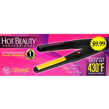 Hot Beauty Flat Irons Combo 2-In-1 Value Pk 0.5Inch/1Inch