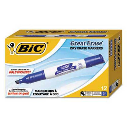 BiC Great Erase Grip Chisel Tip Dry Erase Marker - Assorted, 4 count