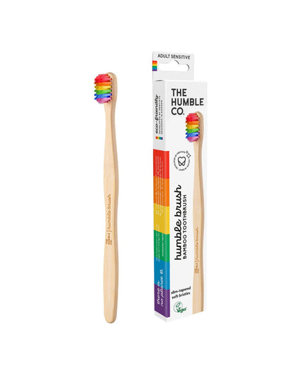 THE HUMBLE CO. TOOTHBRUSH,SFT,WHT/BLK,PB