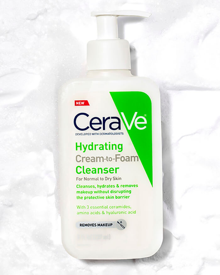 Cerave Hydrating Cleanser Cream-To-Foam Normal-Dry 16oz