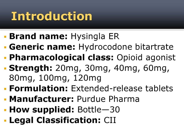 HYSINGLA ER TB 20MG 60         C2