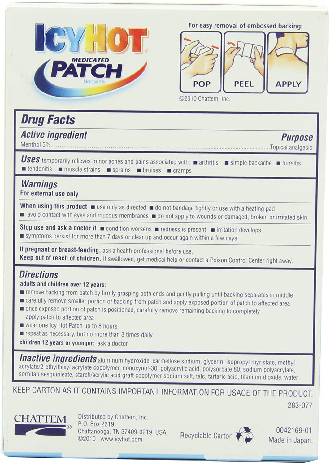 ICY HOT PATCH MAX STRENGTH 5CT