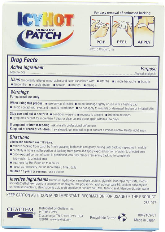ICY HOT PATCH MAX STRENGTH 5CT