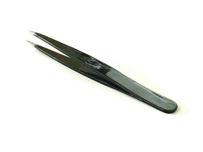 Hb Pro Eyebrow Tweezers Ultra Fine Pointed (3in) Black