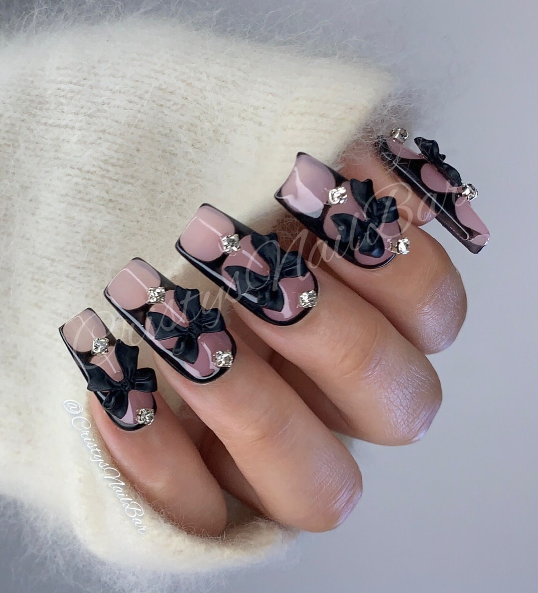 RAVE NAILZ Designer Press On Nails - Coquette Nails