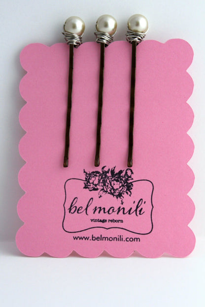 BOBBY PINS PEARL 8 PK