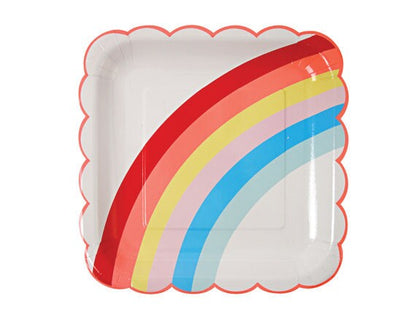 RAINBOW BDAY 9IN PLATES 8CT