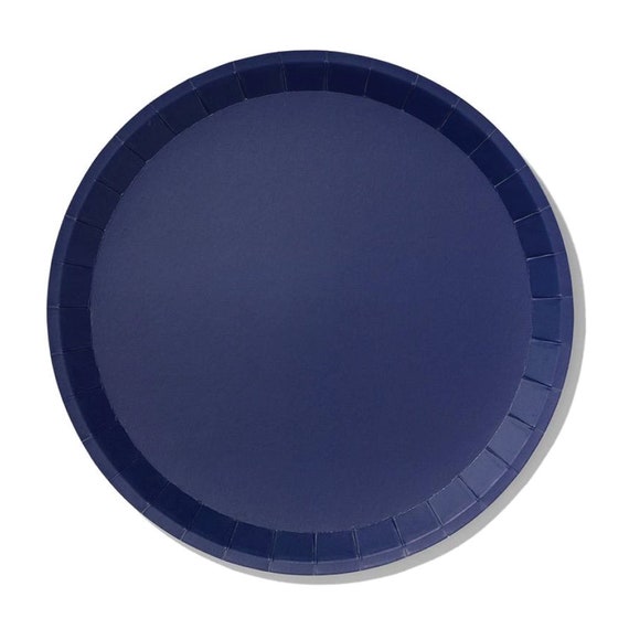 SENSATIONS Premium Paper Lunch Plates - Navy Blue, 10 count