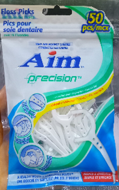 Aim Floss Picks Precision 60 Count