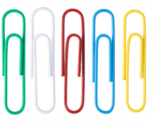 CLi Vinyl Coated Jumbo Paper Clips With Reusable Box - Assorted Brights, 50 count