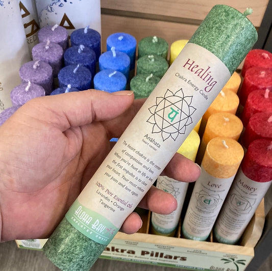 ALOHA BAY HOLDER,PILLER,CHAKRA,LAVA