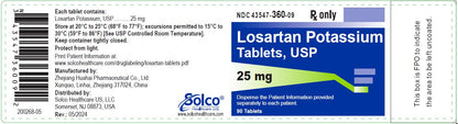 LOSARTAN POT TB 25MG 90