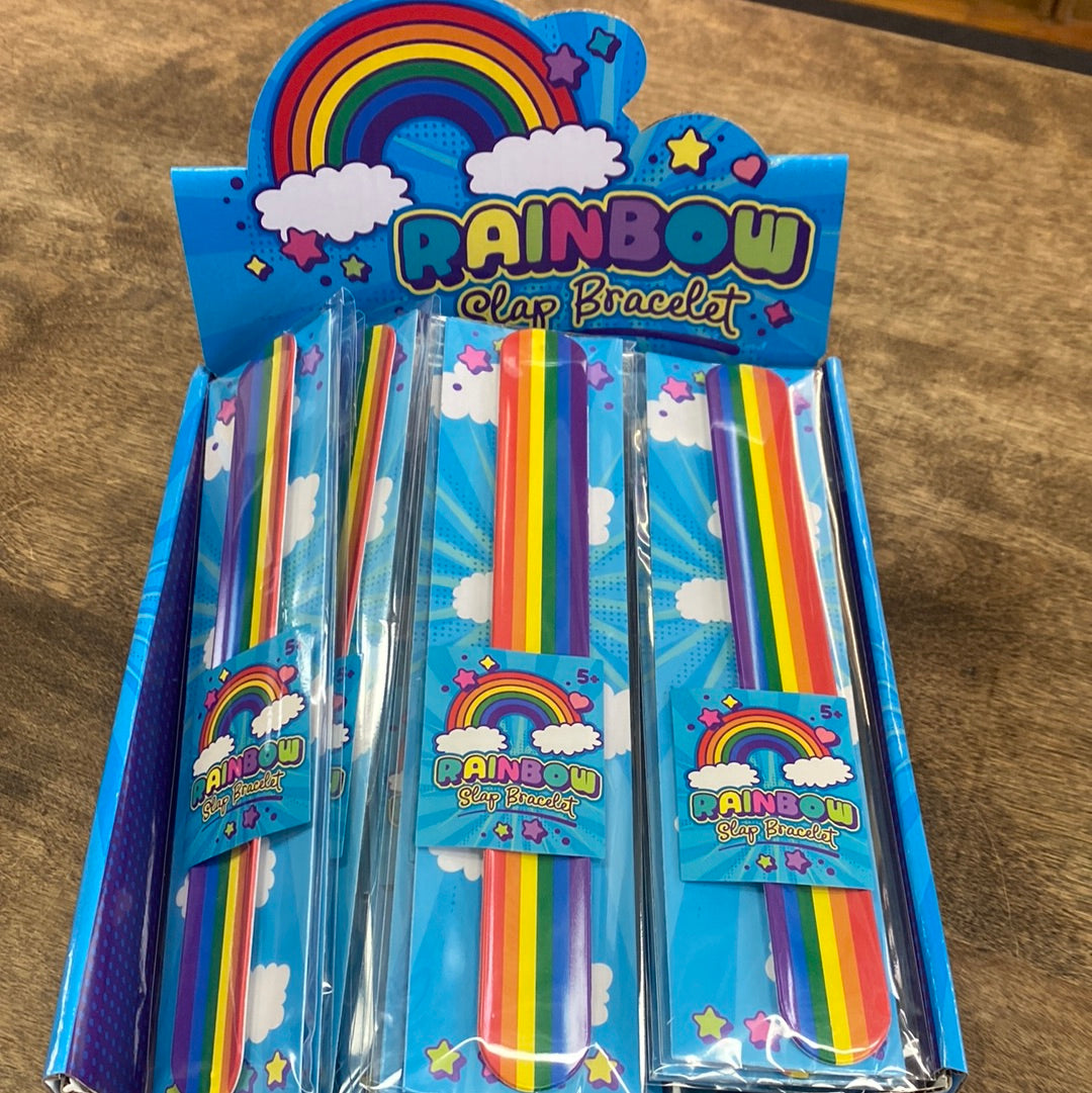 4 RAINBOW SLAP BRACELETS