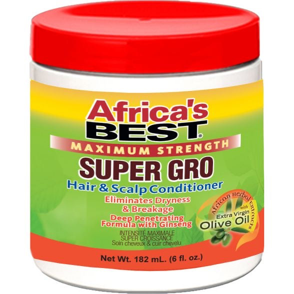 Africa's Best Super Gro Hair & Scalp Conditioner - Maximum Strength, 5.25 oz