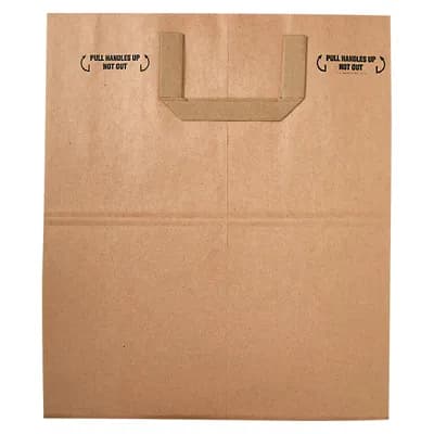 BAG BROWN W/HANDEL 12X7X14 250CT