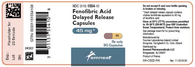 FENOFIBRIC ACID CP 135MG 90 DR