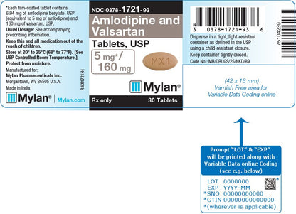 AMLODIPINE/VALS TB 5-320MG 30