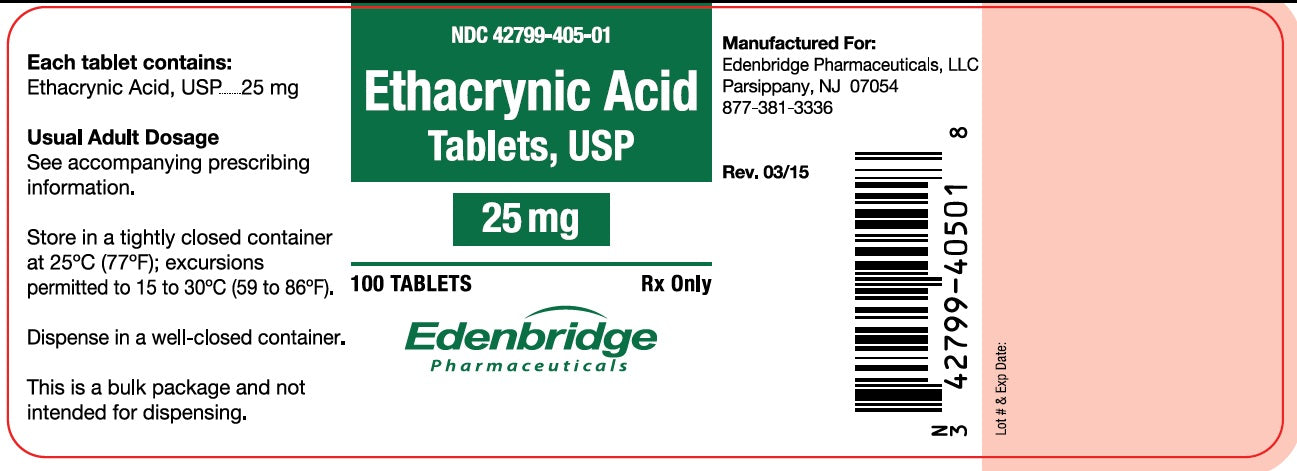 ETHACRYNIC ACID TB 25MG 100 CPLT