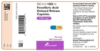 FENOFIBRIC ACID CP 135MG 90 DR