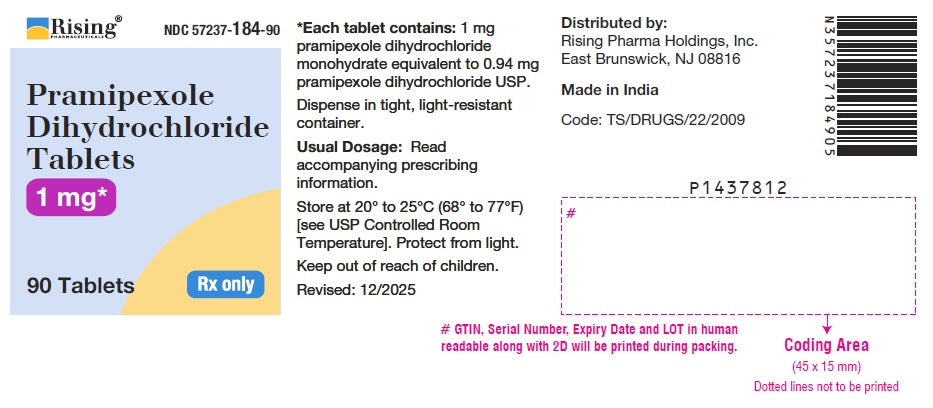 PRAMIPEXOLE DI-HCL TB 0.125MG 90