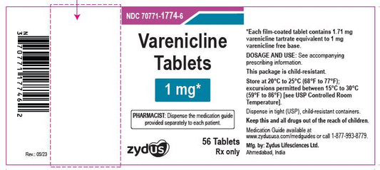 VARENICLINE TB 1MG  3X10UD