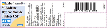 MIDODRINE HCL TB 2.5MG 100