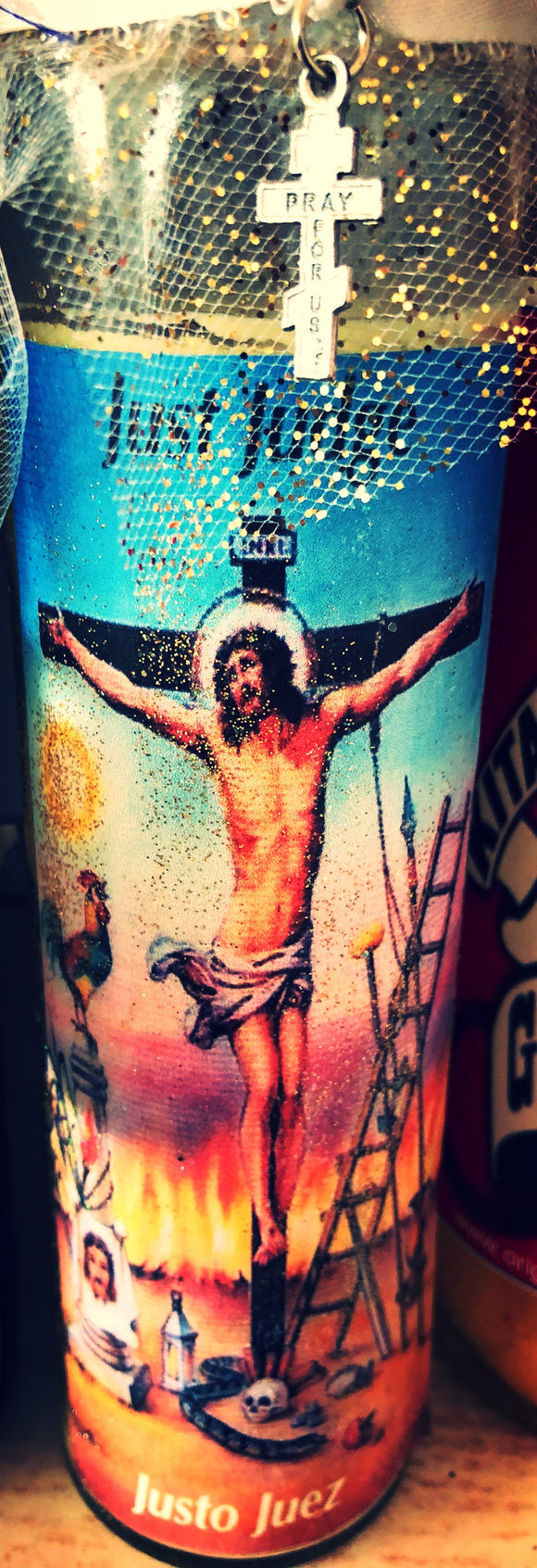 Star Candle Prayer Candle, 8in - Justo Juez