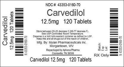 CARVEDILOL TB 12.5MG 100