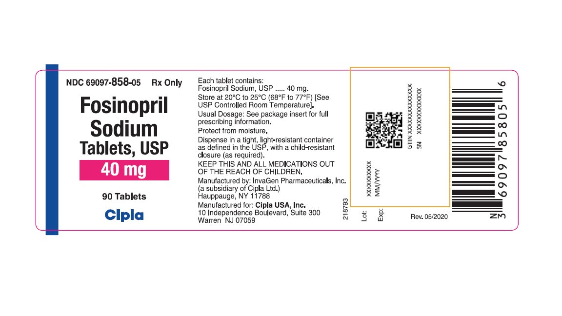 FOSINOPRIL SODIUM TB 10MG 90