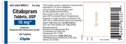CITALOPRAM TB 10MG 100