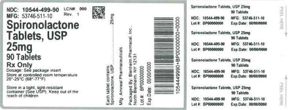 SPIRONOLACTONE TB 25MG 500