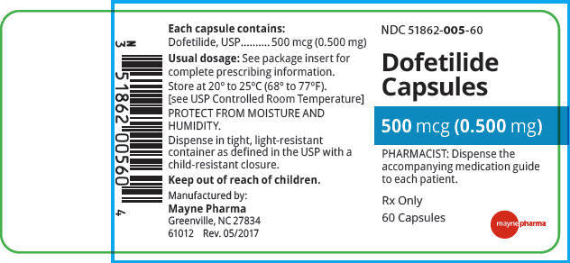 DOFETILIDE CP 0.25MG 60