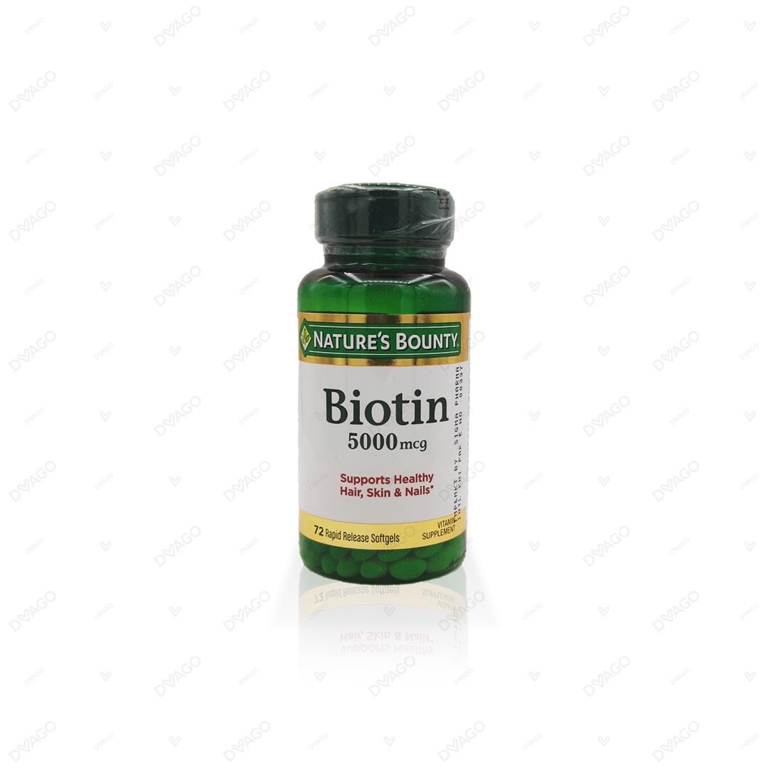 BIOTIN 5000MCG QD TABS 60CT NAT BOUNTY