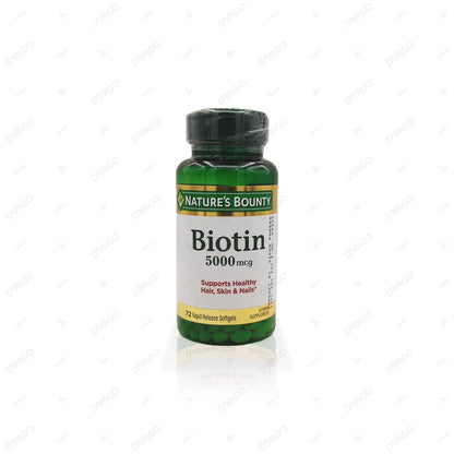 BIOTIN 5000MCG QD TABS 60CT NAT BOUNTY