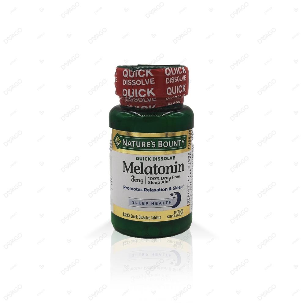 MELATONIN QD 3MG TAB 120CT NAT BOUNTY