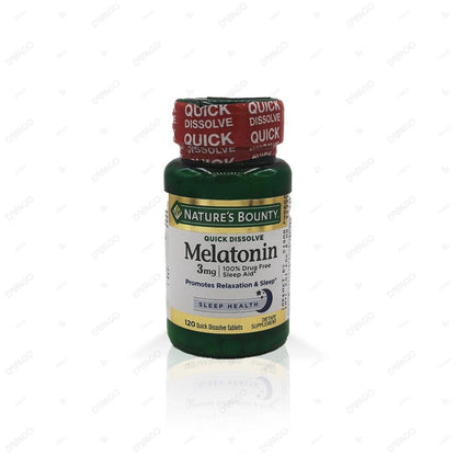 MELATONIN QD 3MG TAB 120CT NAT BOUNTY