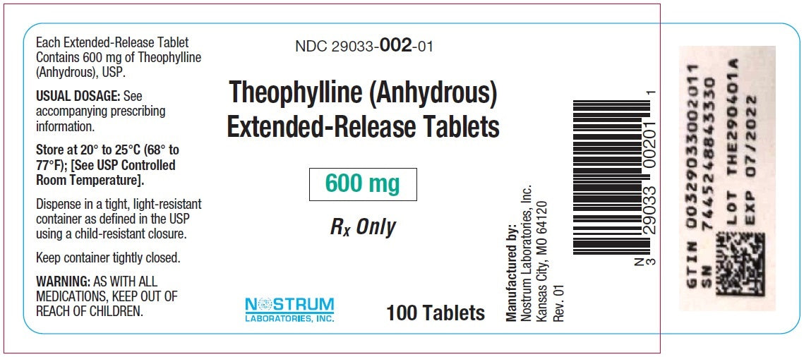 THEOPHYLLINE TB 200MG 100 ER