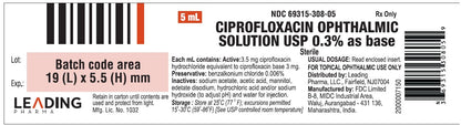 CIPROFLOX/FLUOCIN DR0.3-0.025%14