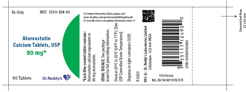 ATORVASTATIN CALCIUM TB 80MG 90