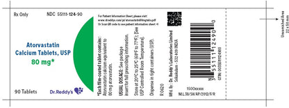 ATORVASTATIN CALCIUM TB 80MG 90