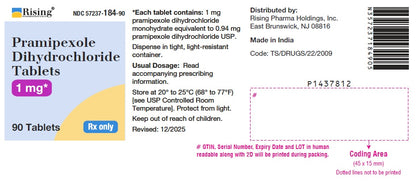 PRAMIPEXOLE DI-HCL TB 0.5MG 90