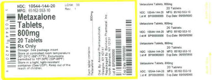 METAXALONE TB 800MG 100 CPLT