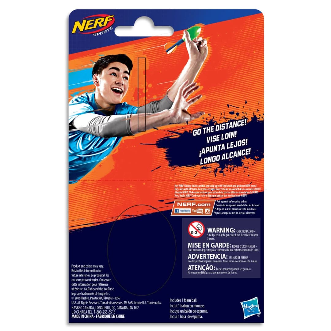Nerf Pocket Aero Flyer Football, Assorted Colors