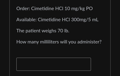 CIMETIDINE HCL LQ 300MG/5ML 237ML